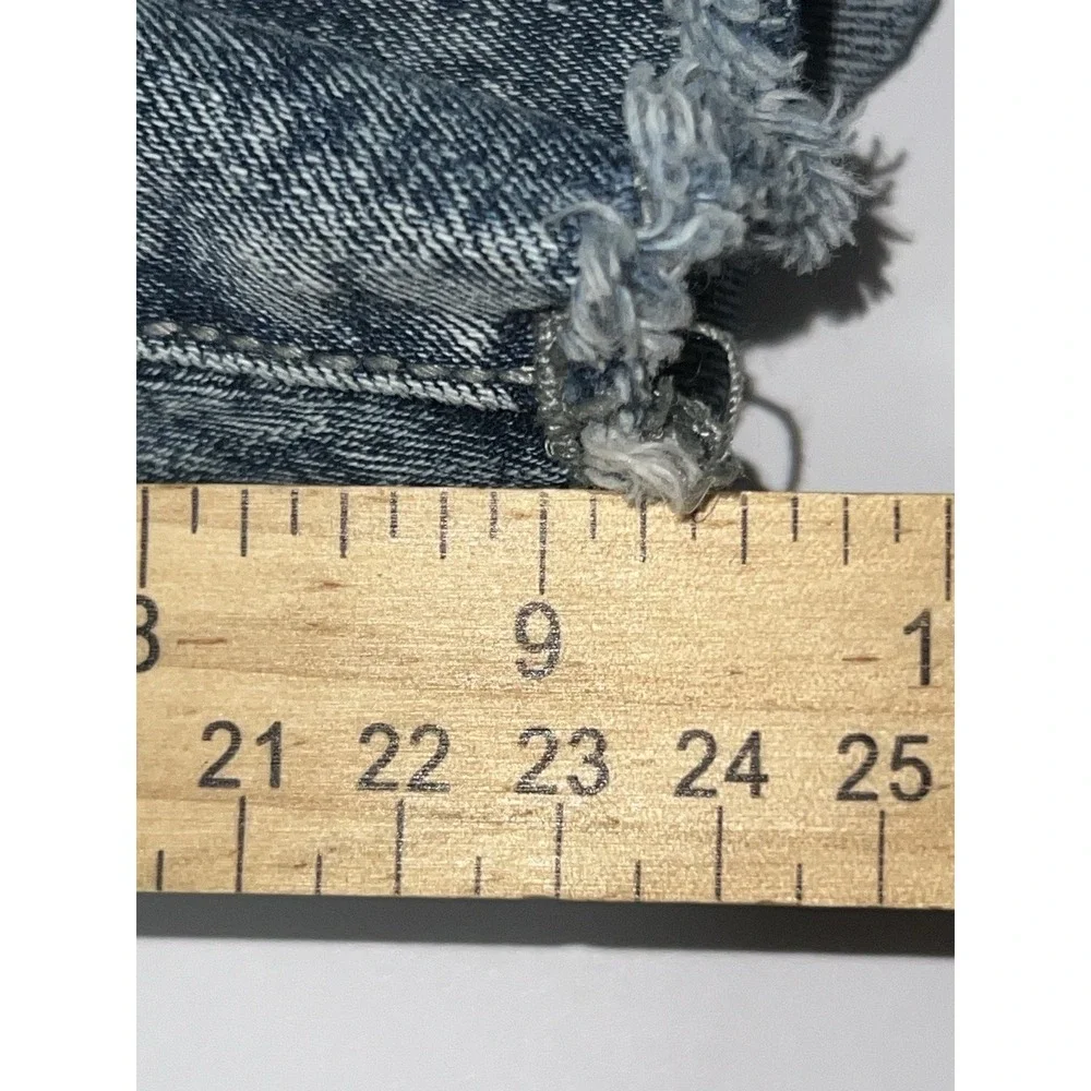 Jordan Craig Travis Patchwork Shorts Mens 36 Blue Denim Distressed Wash Y2K Like